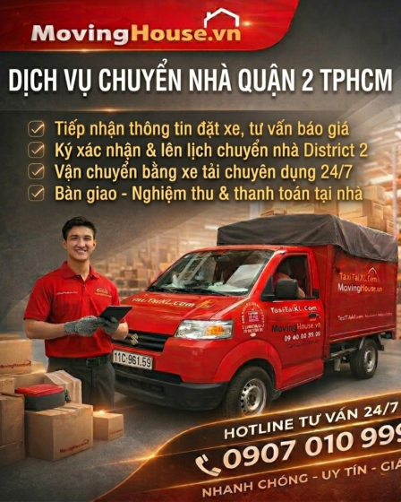 Dịch Vụ Chuyển Nhà Quận 2 Chỉ 150k – Chuyên nghiệp – uy tín