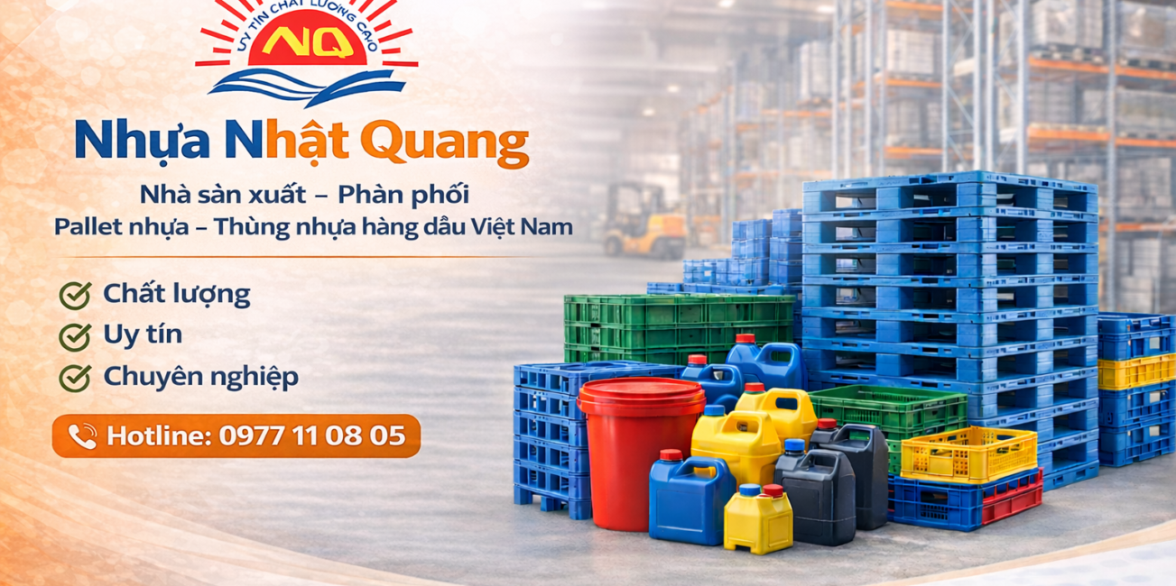Pallet nhựa chịu lực - chịu tải giá rẻ Nhật Quang